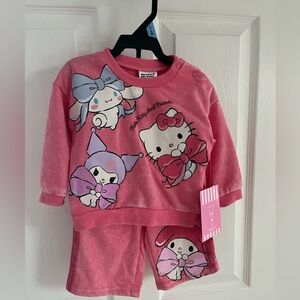 NWT! Infant Girls Hello Kitty and Friends 2 Piece Outfit Size 3-6 Months